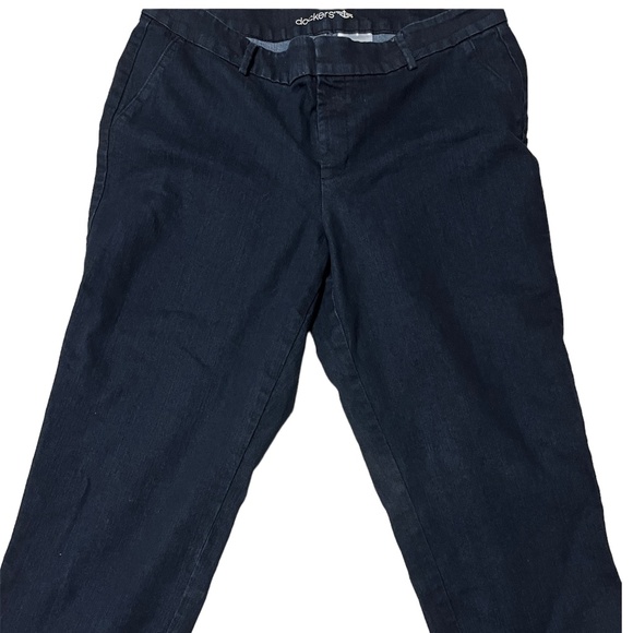 Docker’s Capri/Crop Pants - Navy Blue denim - Size 14 - Picture 1 of 3